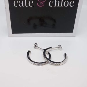 Cate & Chloe silver hoop earrings